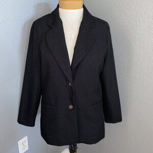 24K Blazer‎ Size 8 Petite Black Mr. K Business Party Single Breasted Pockets